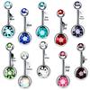 Trendy Stainless Steel Belly Button Ring Jewelry - European & American Style