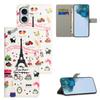 For iPhone 16 Plus Wallet Case Pattern Print PU Leather Flip Phone Cover
