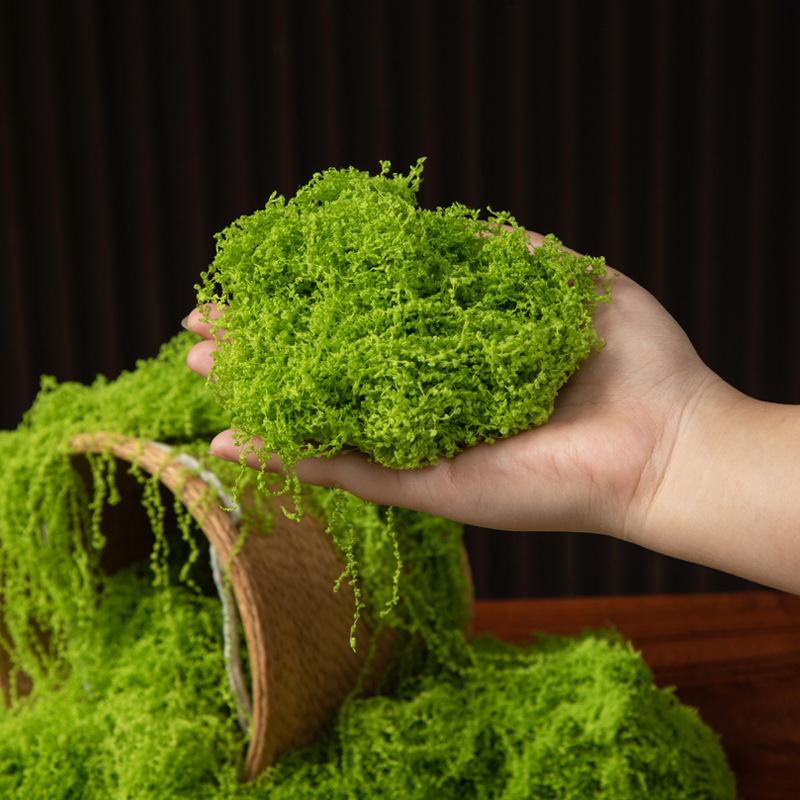 100G Fake Moss Diy Crafts Artificial Moss Faux Green Plants Home Room Garden Decoration Mini Landscape Fake Grass