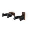 Walnut Wooden Guitar Wall Mount Hanger with Gravity Lock for Acoustic & Electric Guitars