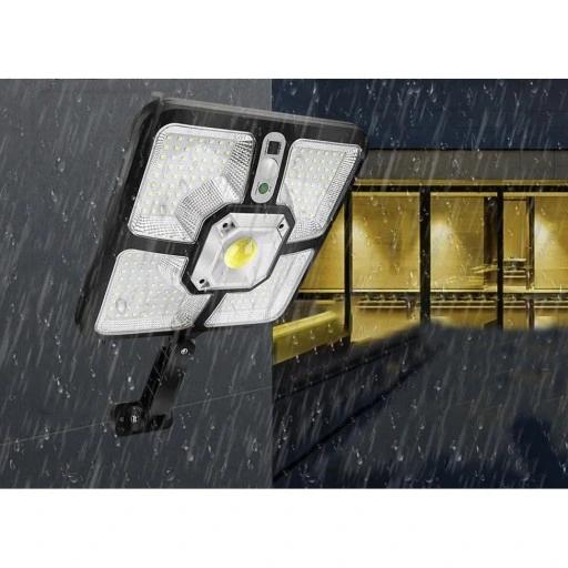 Lampa Solarna 220 Led 15 Cob Ogrodowa Uliczna Czujnik Ruchu Zmierzchu Pilot