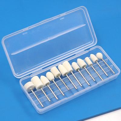 12 Pcs Wolle Polieren Kopf 2,35 Mm Schaft Für Damen Nägel Filz Schleif Werkzeuge