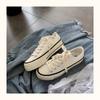 Ryan Vulcanized Women's Shoes White Low-top Platform Canvas Shoes Women's Versatile Shoes Heightening Cloth Shoes Women's Ins Tide