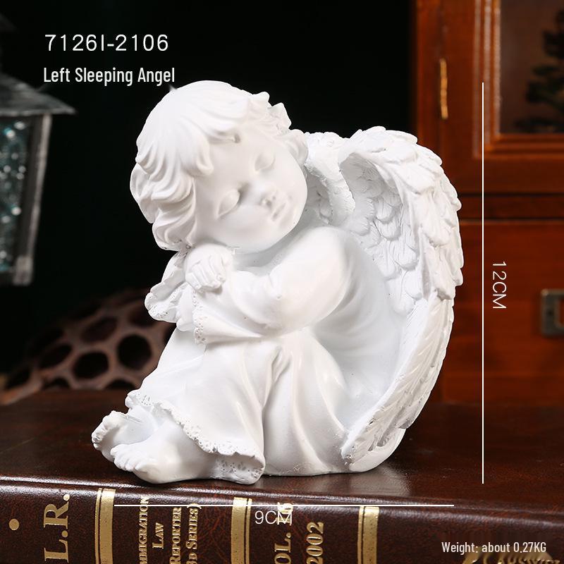 Europäische Retro Engel Figur - Kleine Mädchen Gipsstatue für Kirche Hochzeiten & Fotografie Dekor