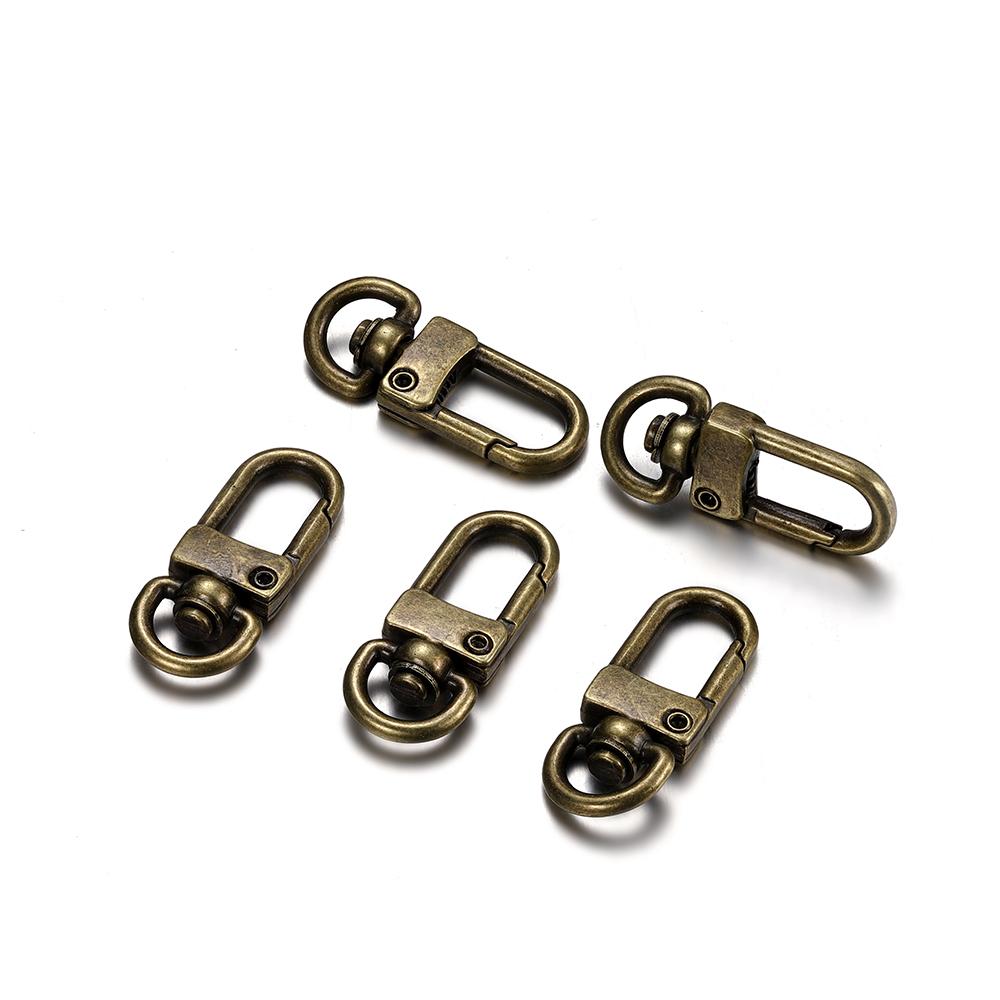 

5Pcs/Lot Alloy Swivel Lobster Clasp Clips Key Hook Keychain Split Key Ring Findings Clasps for Keychains Jewelry Making Supplies