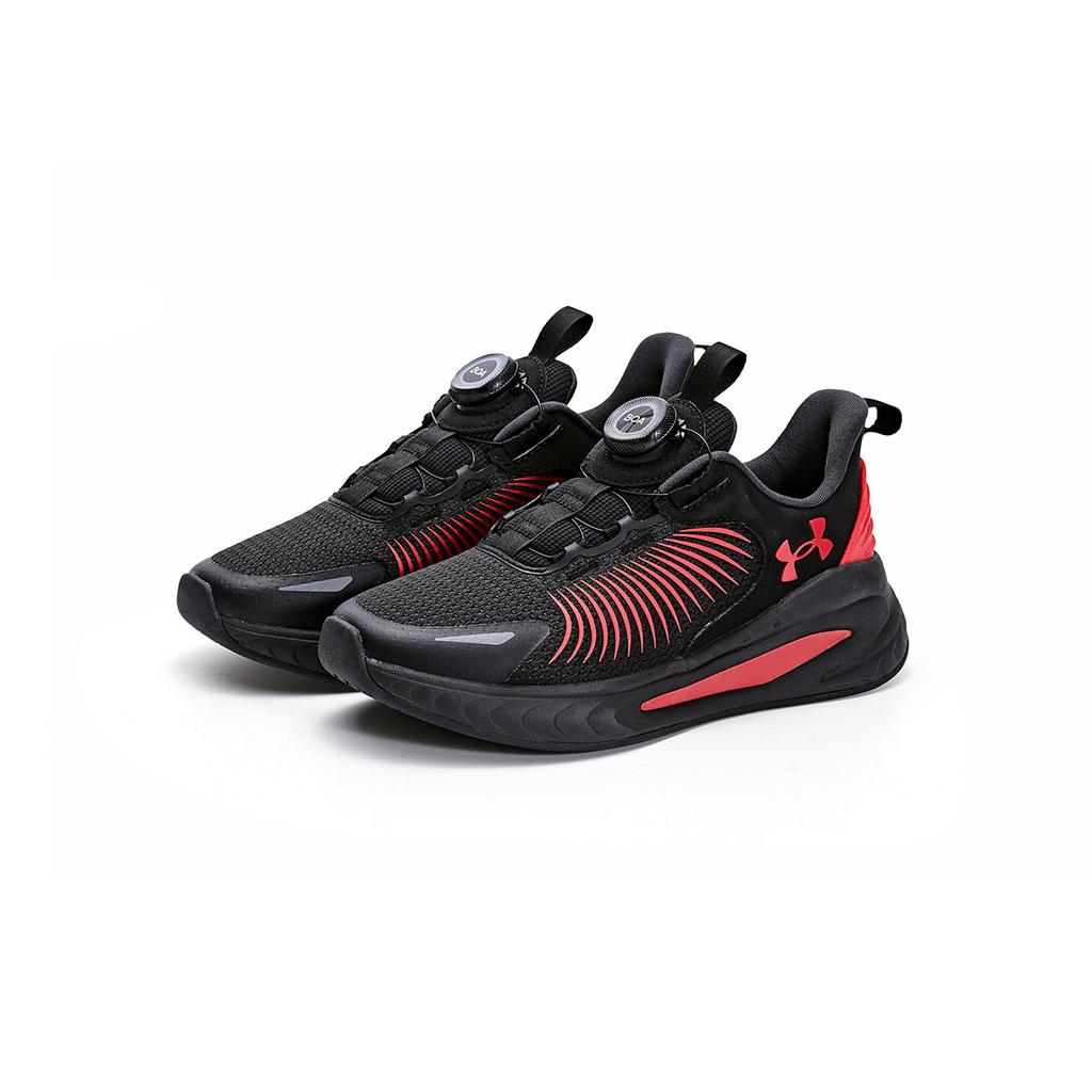 Under Armour Slip Resistant Kick Resistant Durable Breathable Lightweight Warm Running Shoes Kids Sneakers Black White 2411122