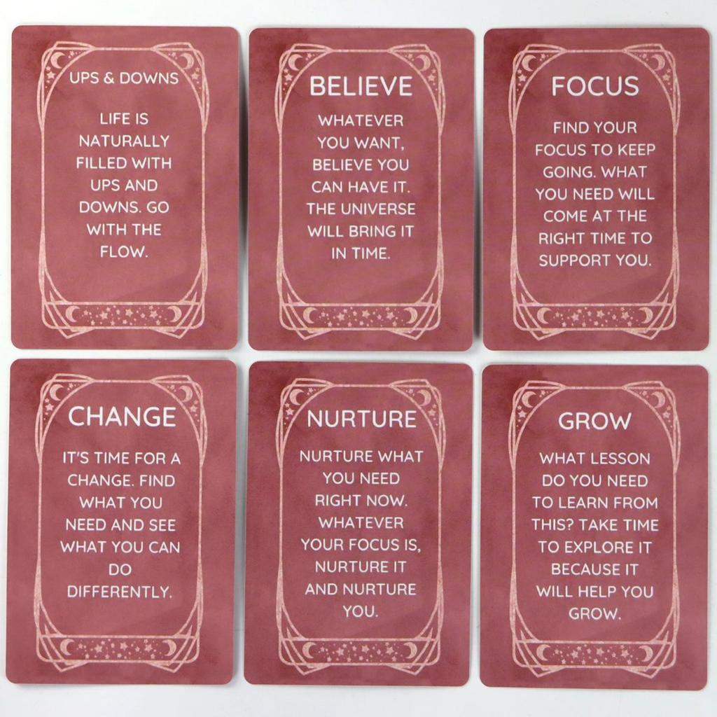 10.4*7.3cm Daily Recommendation Oracle Cards - 45 Card Celestial Affirmation Deck for Spiritual Guidance & Mindfulness