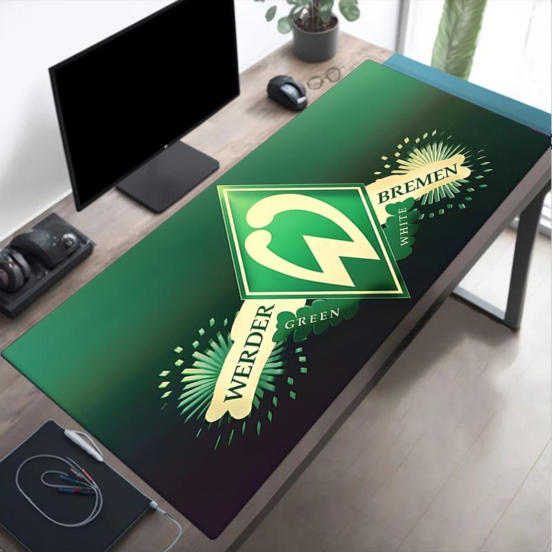 Green And White Werder Mouse pad, Gaming Mouse Pad, keyboard pad, Desk Decor for computer notebook Fan Gift Birthday Gift
