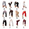 Women Girl Warm Winter Gloves Without Fingers Pompom Wrist Mittens Knit Wrist Warmer Female Fingerless Fuzzy Knitted Gloves