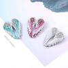 Women Rhinestone Inlaid Angel Wing Brooch Pin Cardigan Scarf Corsage Badge Decor