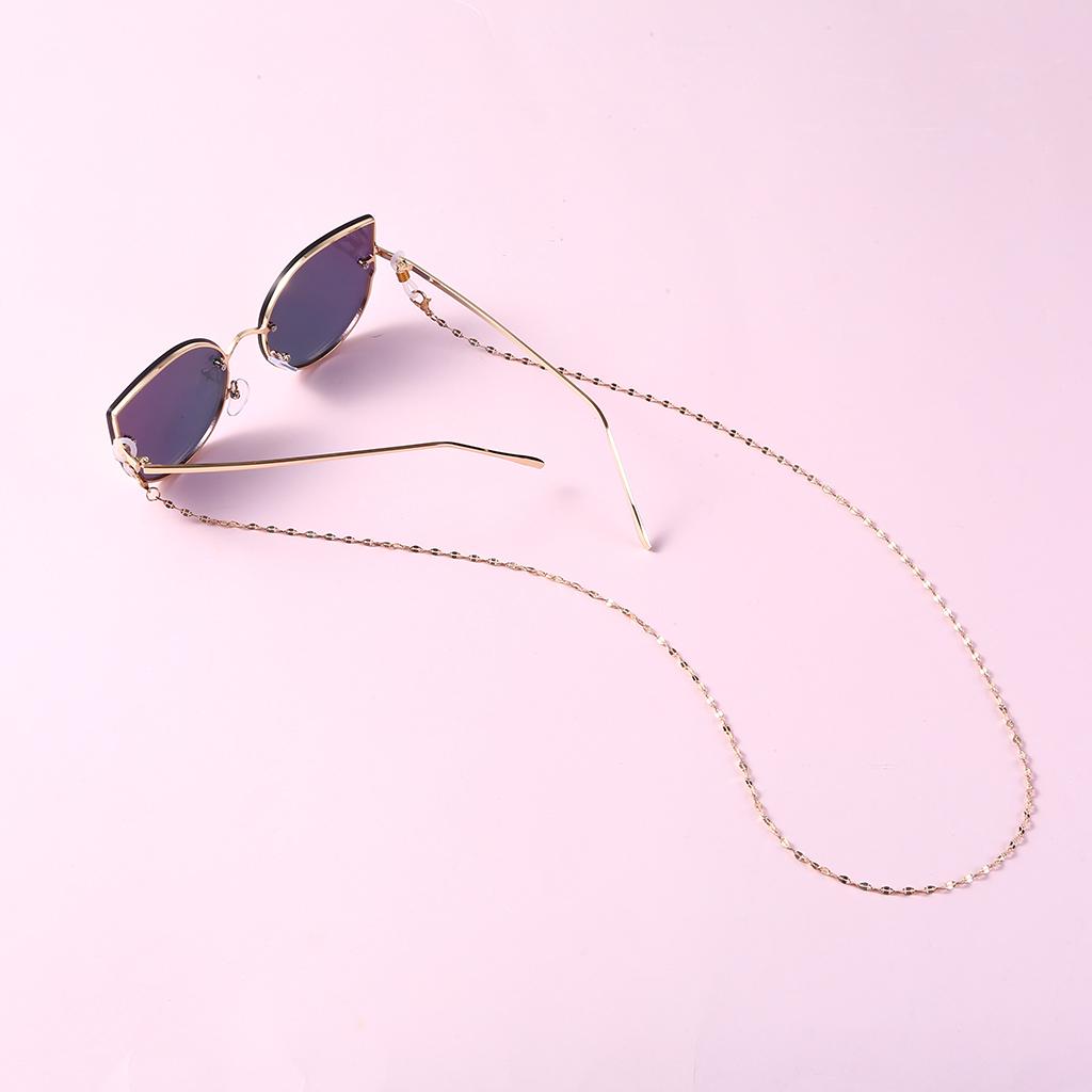 Women Simple Nonslip Gold Color Alloy Eyeglass Chain for Glasses Accessories