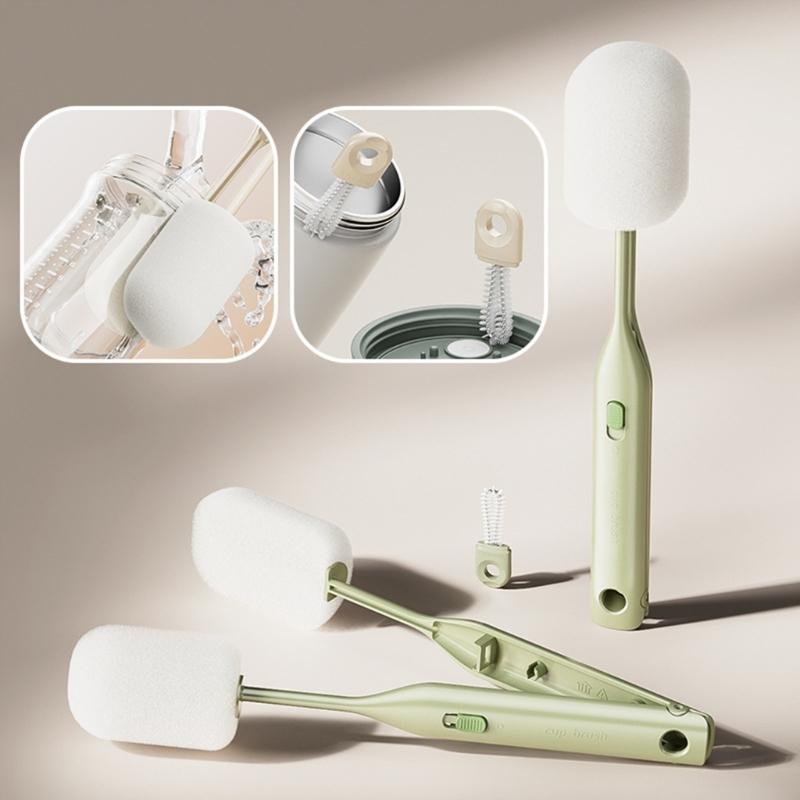 Space Saving Hangable Cup Cleaning Tool With Duals Brush Head Drinkware Scrubber For Office Home And Outdoor Use