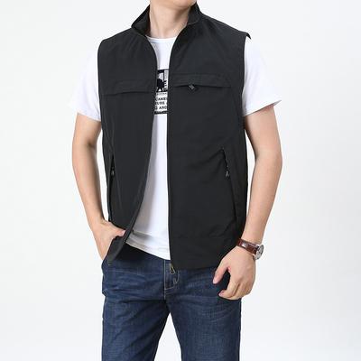Vårväst Herr Tunn Plus Size Lös Västjacka Vår och Höst Utomhus Bergsklättring Tank Top Kappa