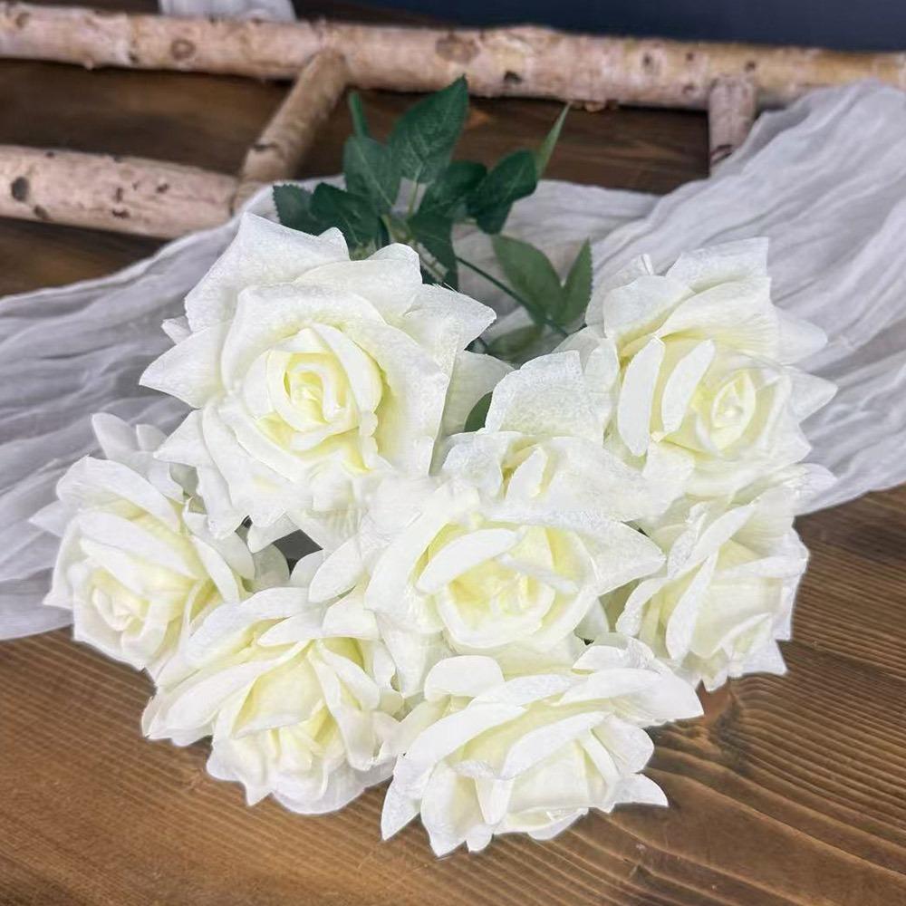 Multicolor Artificial Rose Flower DIY Accessories Faux Flower  Party Supplies