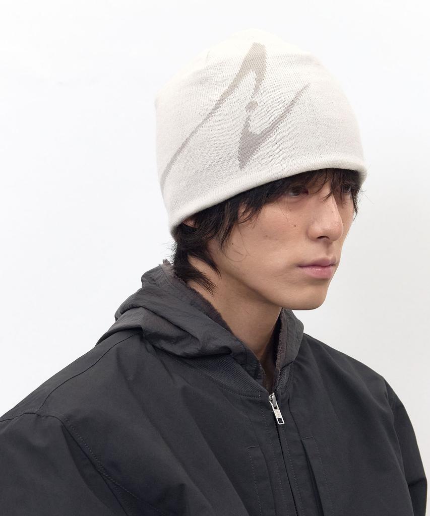 BLR Blr Curved Logo Beanie Ivory
