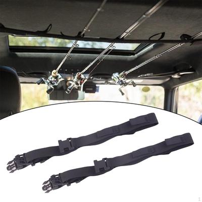 2x Rod Holder Straps Practical Easy To Install Fishing Pole Rack