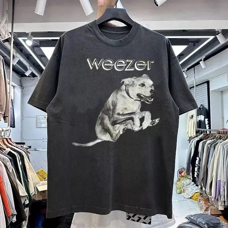 Weezer Raditude Dog Tshirt Black Graphic Short Sleeve Unisex Tshirt S5XL L