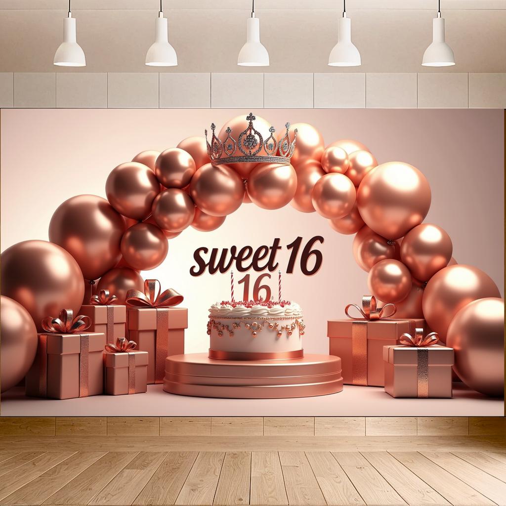 Party Decorations Sweet 16 Banner Birthday Banner For Indoor Decoration Girls Birthday Milestone Birthday