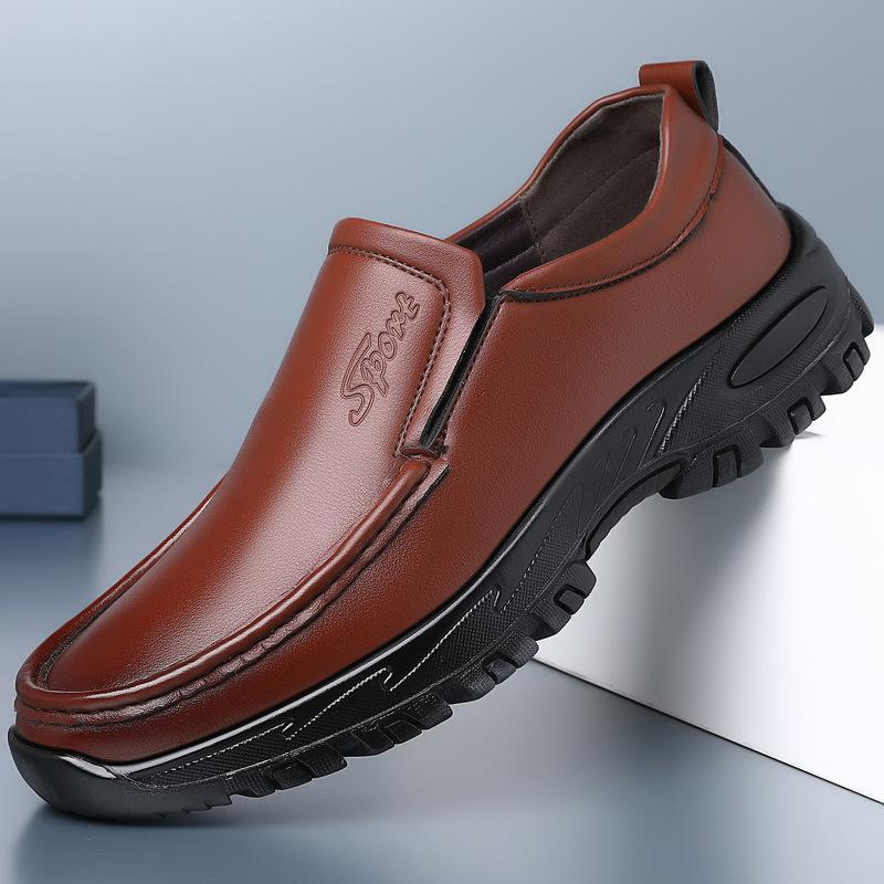 

Мужская обувь на новой платформе, новая мужская обувь больших размеров 45-46-47-48, модная мужская повседневная кожаная обувь для мужчин 48 коричневый