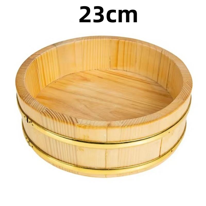 1Pc Sushi Rice Bowl Wooden Bucket Food Container Kitchen Dining Bar Tools Japanese Restaurant Gadgets Cooking Wood Barrel Sushi 7360₽