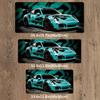 Stylish light blue Supercar mouse pad non-slip stitched edges Durable and comfortable gaming office desk mat desktop accessories