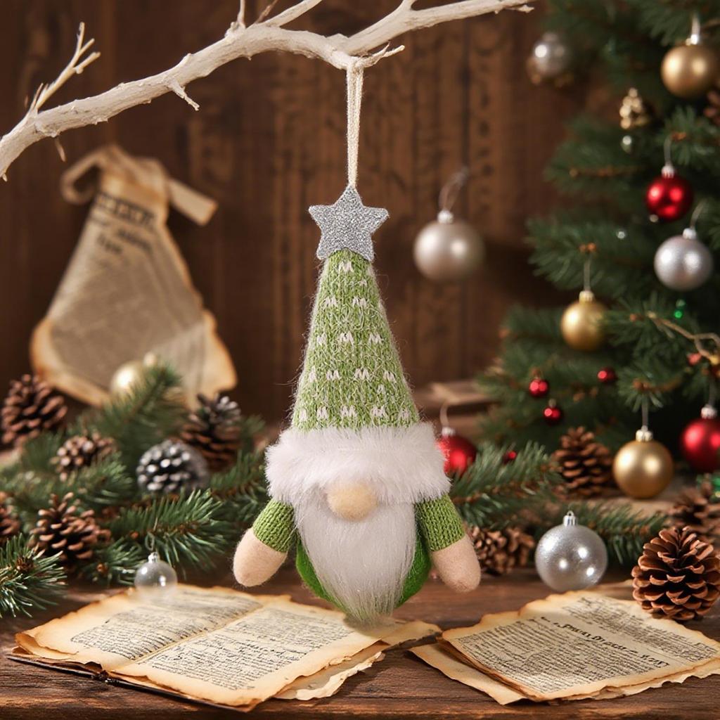 Weihnachten Stoffkunst Waldmann Puppe Anhänger - Kein Gesicht Ornament