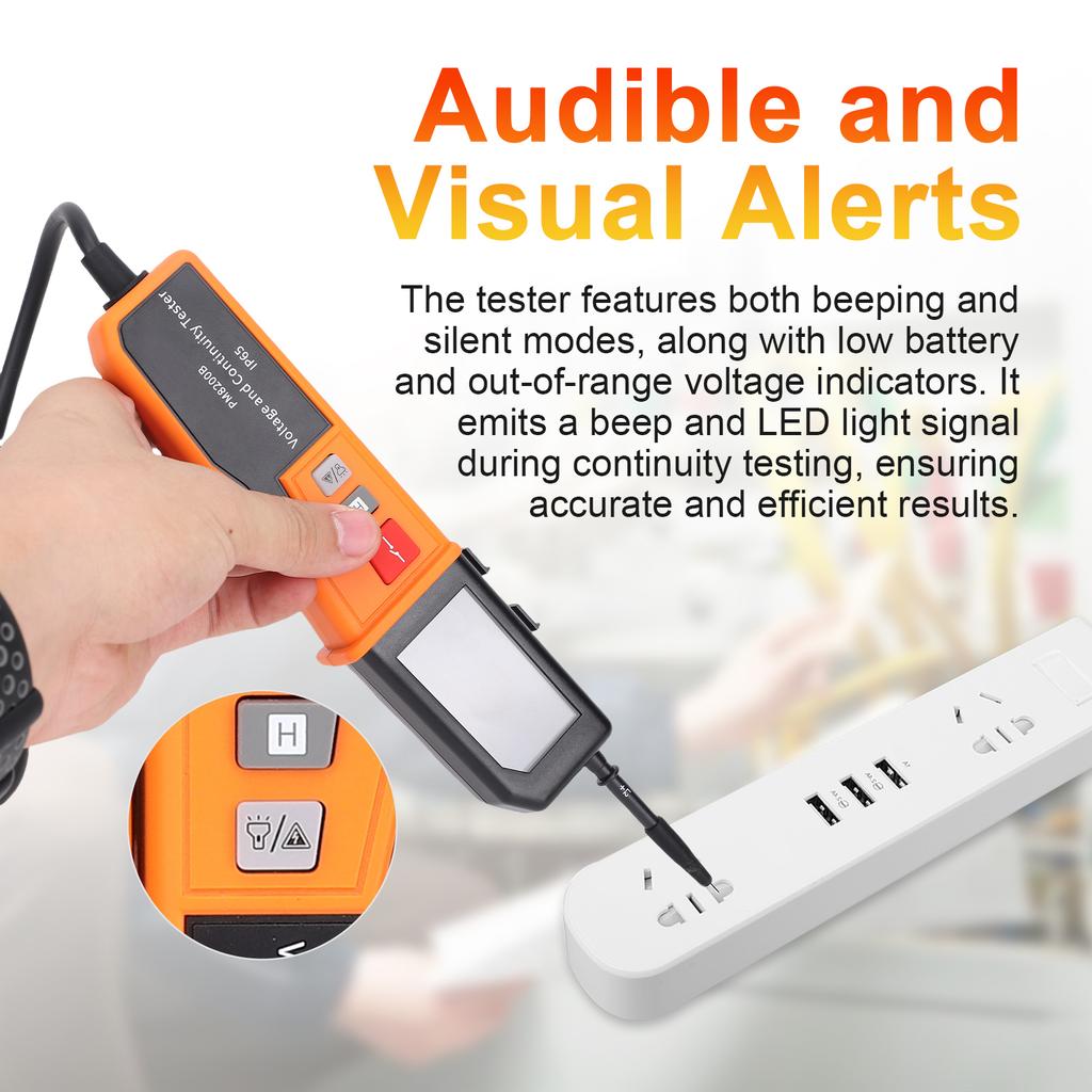 Voltage and Continuity Tester, 12V 1000V AC DC Auto Ranging, Multifunctional Waterproof Digital Circuit Tester,