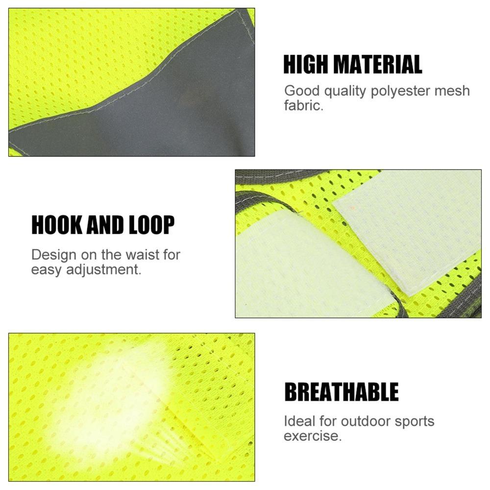 

Adjustable High Visibility Vest Fluorescent Yellow Cycling Vest Outdoor Sports L