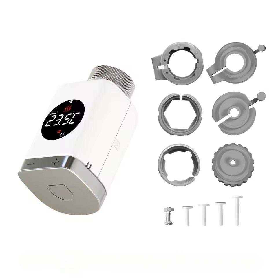 

Умный Wi-Fi термостатический радиаторный клапан TRV программируемый пульт управления температурой через приложение thermostatic valve белый