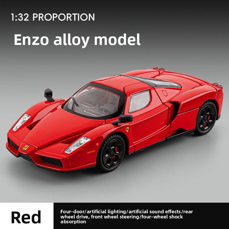 

1:32 ENZO Alloy Sports Car Model Diecast Metal Racing Vehicles Car Model Simulation Sound and Light Collection Children Toy Gift