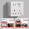 Surface Mount 86 Type 16A Single Gang 8-Hole Kitchen AC Wall Socket Panel with Switch
