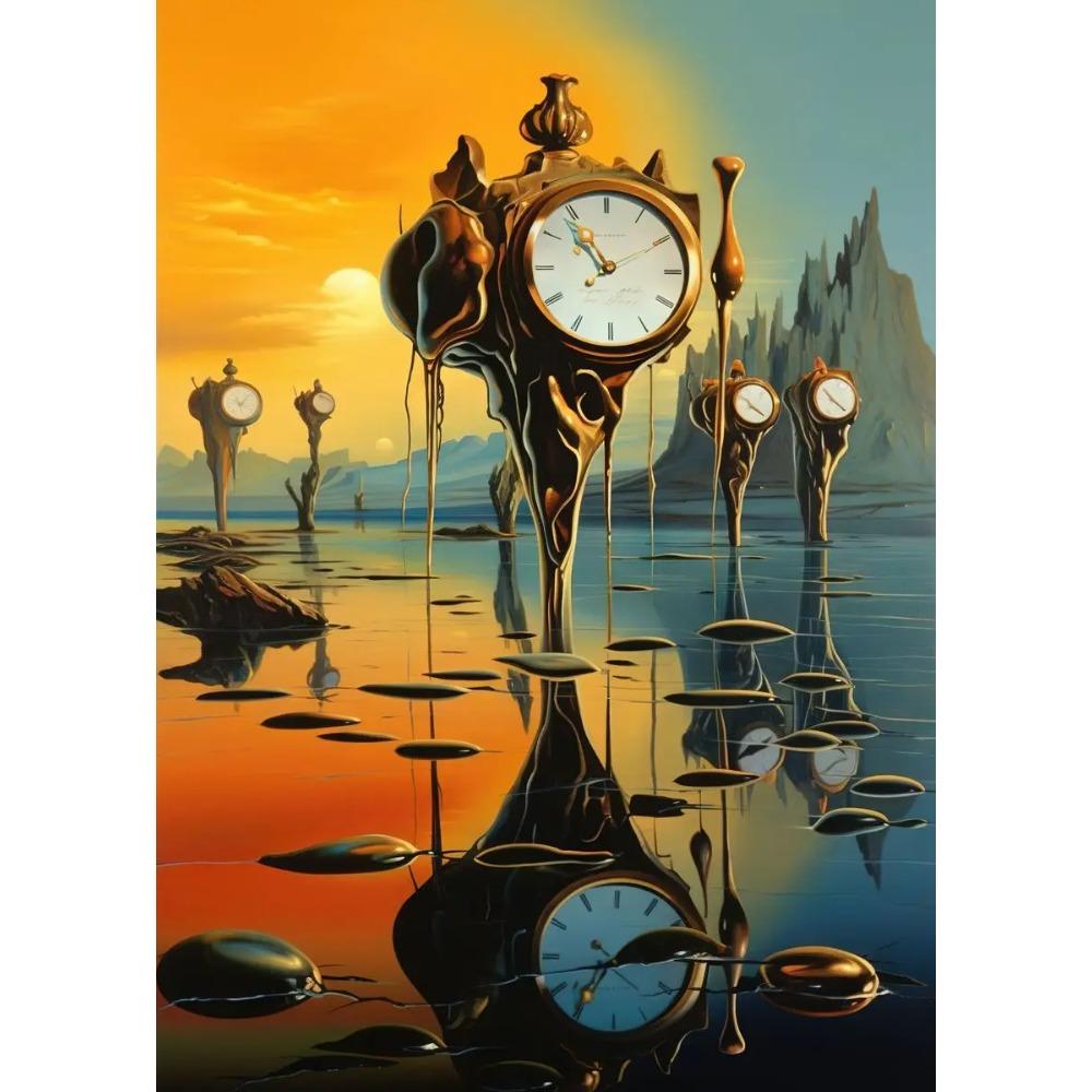 Surrealism Salvador Dali Artworks Surreal Temporal Paradox Poster Canvas Painting Wall Art Prints Picture for Room Home Decor