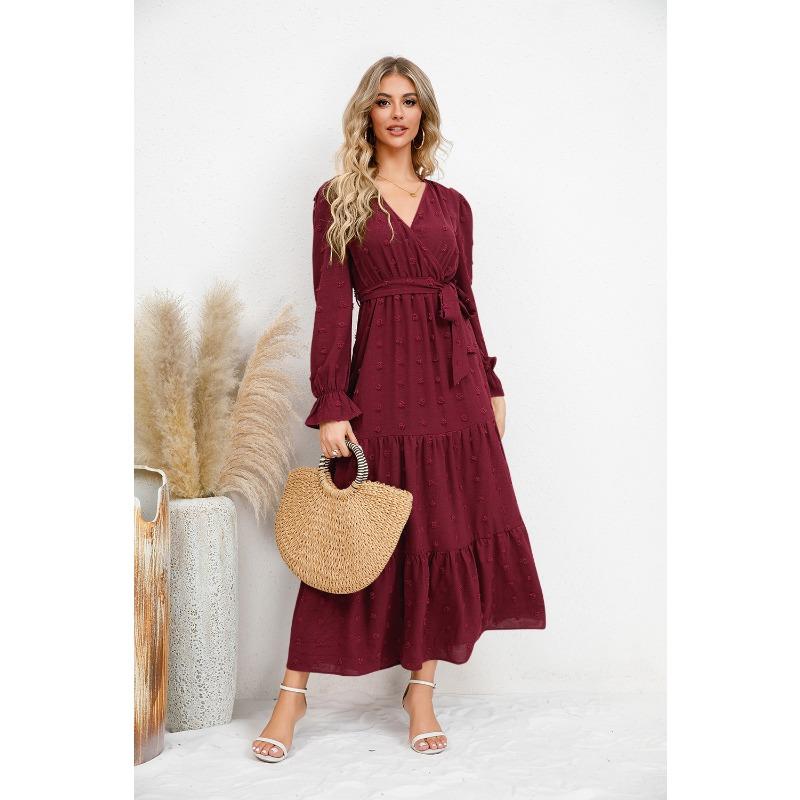 Einfarbiges Swing-Freizeitkleid