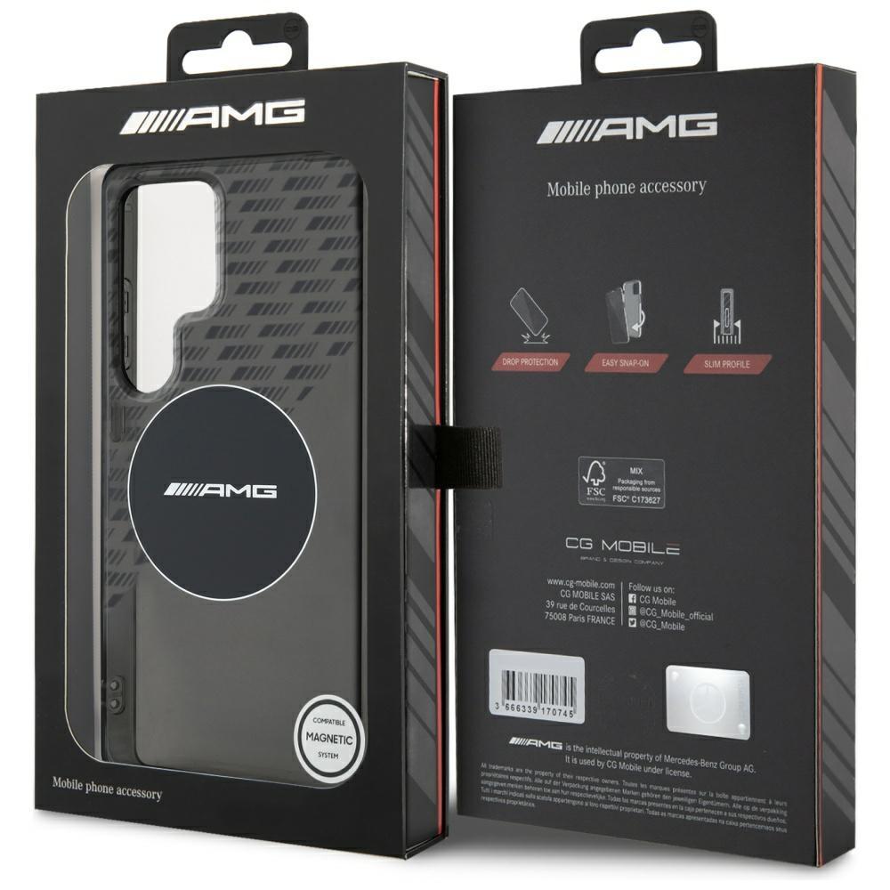 AMG Transparent Rhombs MagSafe Case for Samsung Galaxy S25 Ultra Black