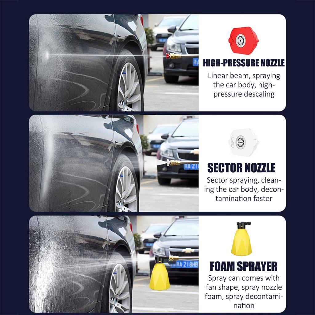 12000mAh 3 Water Types Wireless Car Washer Self-priming High Pressure Car Cleaner Foam Generator Rechargeable for  Battery