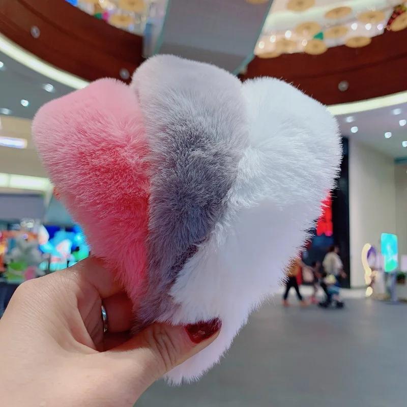 Women Hairbands Sweet Retro Women Elegant Rabbit Fur Hairbands Hair Accessories Girls Headwear Accessories