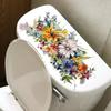 Toilet Stickers Flower Stickers Bathroom Self-adhesive Painting Waterproof Stickers Toilet Cover Bathroom Walls Flower Sticker