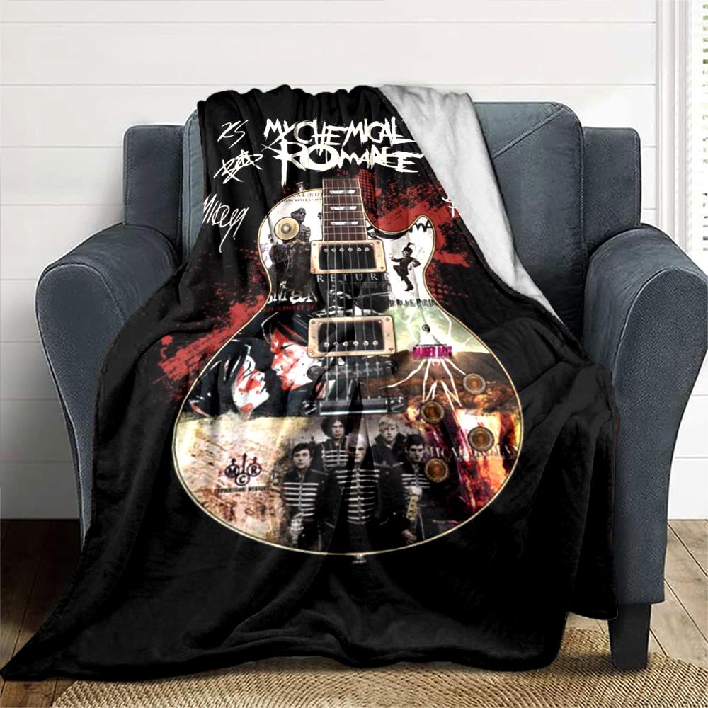My Chemical Romance Print Flanelldecke Hohe Qualität Warm Bequem Decke für Alle Jahreszeiten Perfekt für Geschenke Heimdekoration