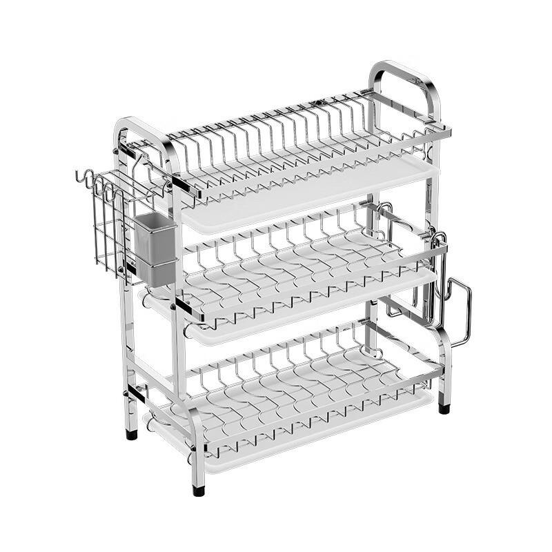 Stainless Steel 3-Tier Kitchen Dish Drying Rack