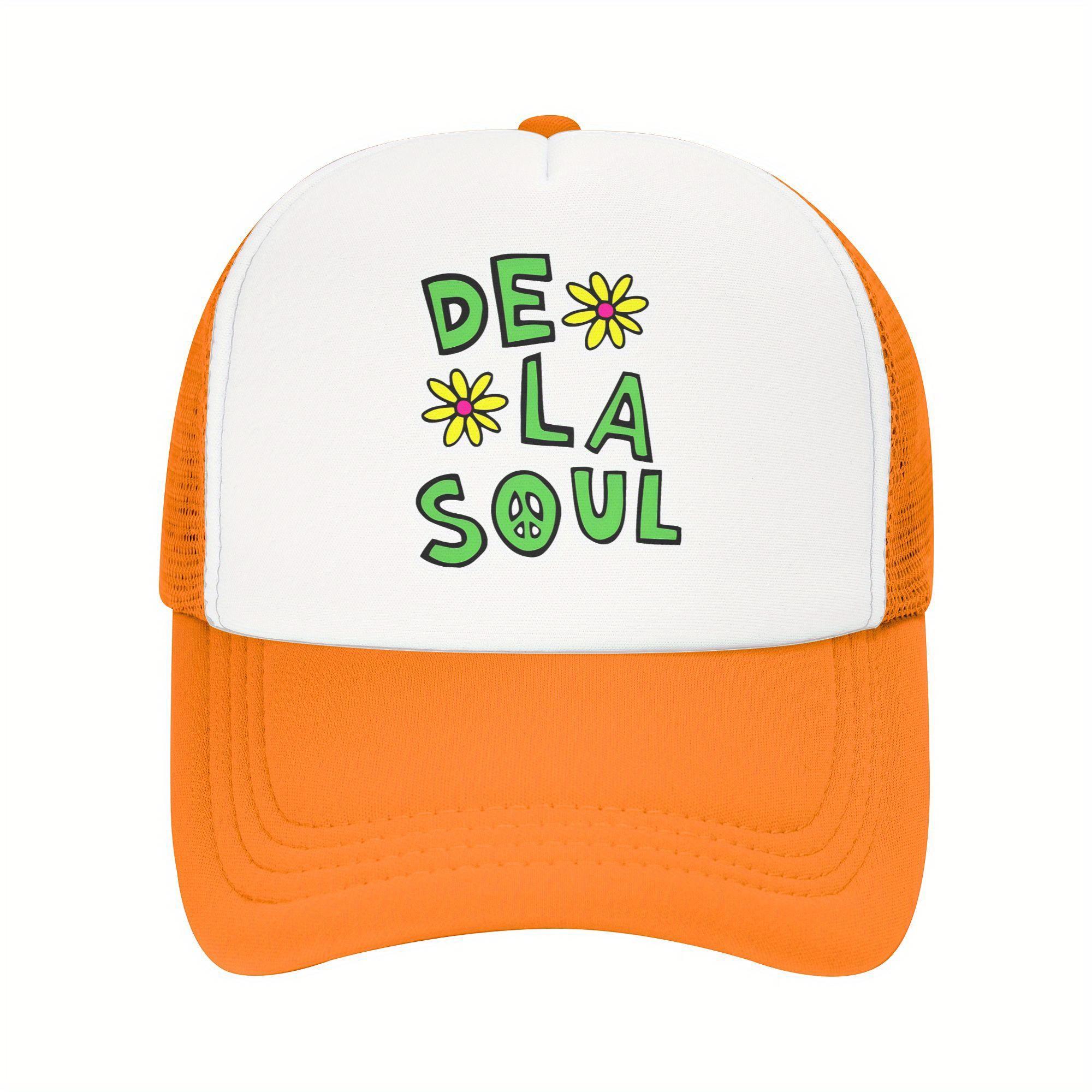 

De La Soul Retro Graphic Trucker Hat Unisex Breathable Mesh Baseball Cap Casual Adjustable Hip Hop Cap One Size
