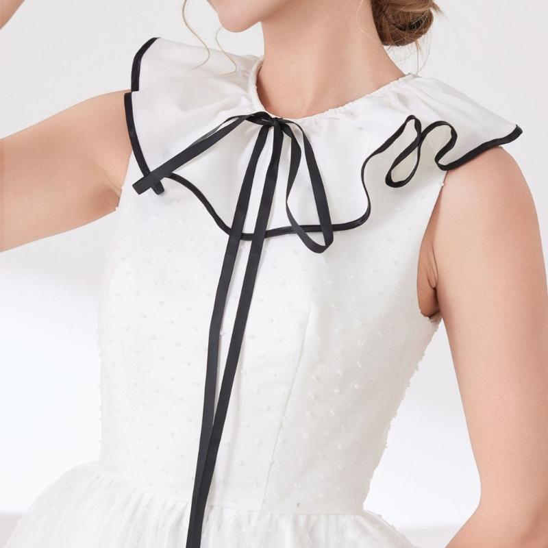 Fashion Laceup Tied Collar Neckpiece Decorative Cape Shawl Collar For Women Daily Styling and Formal Outfit Decoration