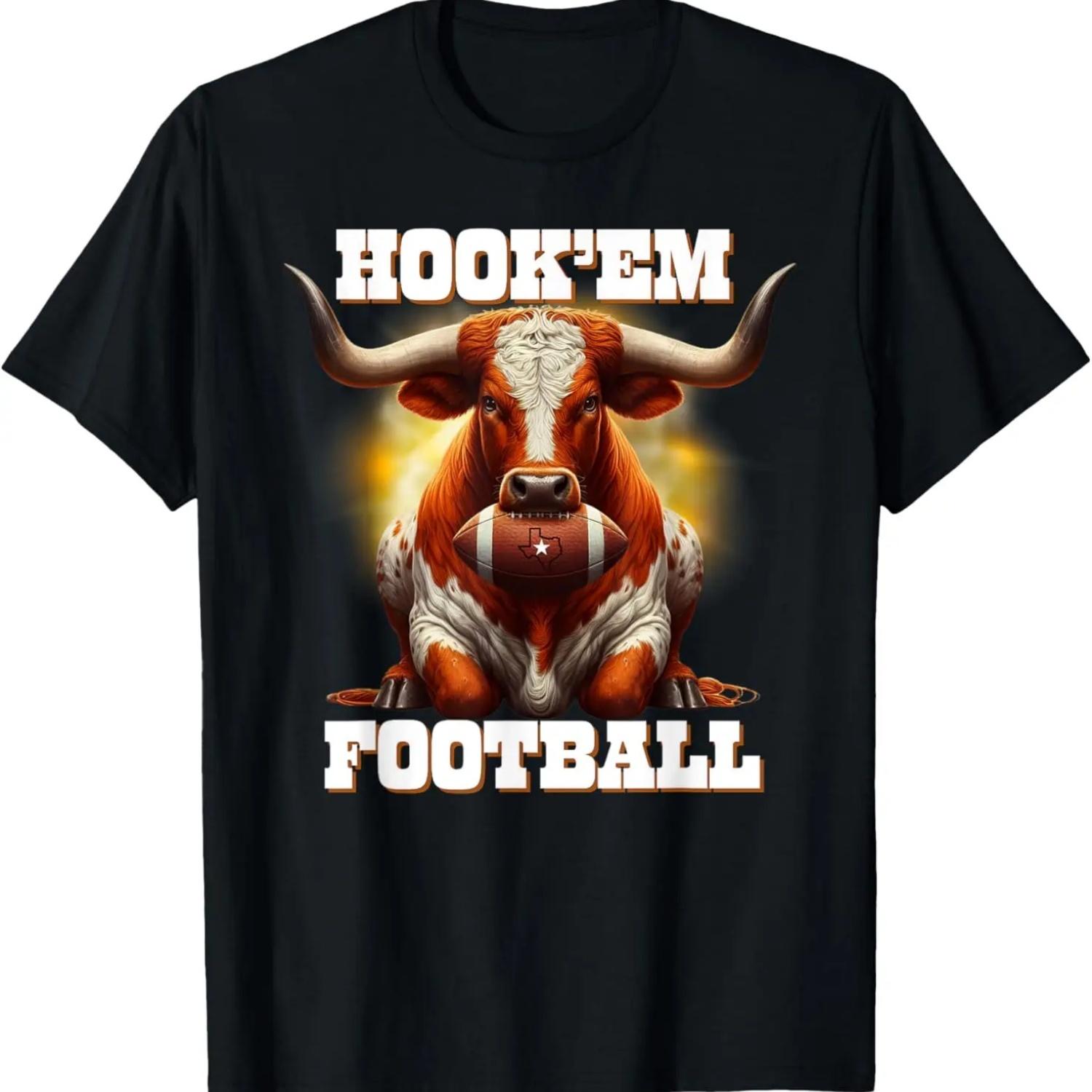 

Футболка Hook em Штат Техас с Волосами и Рогами S чёрный