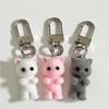 Charming 3D Cartoon Cat/Bear Keychain Cute Animal Bag Decoration for Women Girls Stylish Keychain for Car Keys and Bags