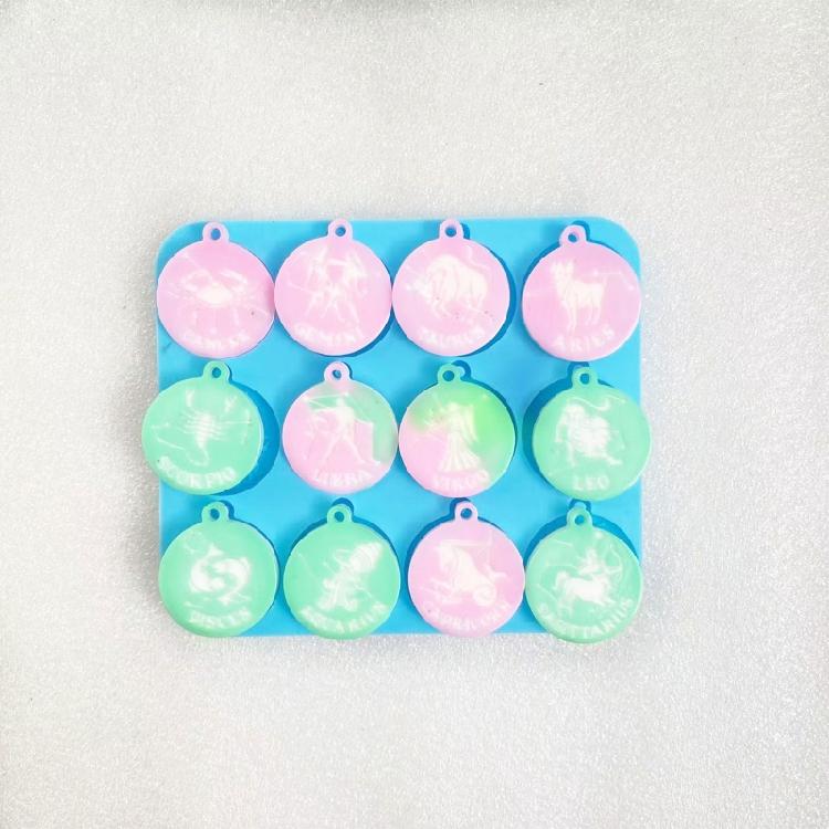 Zwölf Sternbilder Silikonform DIY Ohrringe Anhänger Etikett Schlüsselanhänger Herstellung