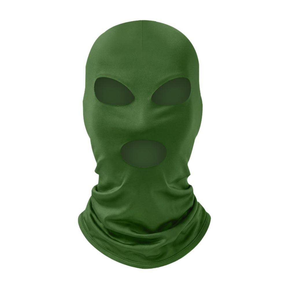 

Fashion Quick Dry Balaclava Face Mask Ice Silk Breathable Motorcycle Mask Sun Protection Neck Cover Riding Cycling темно-зелений колір