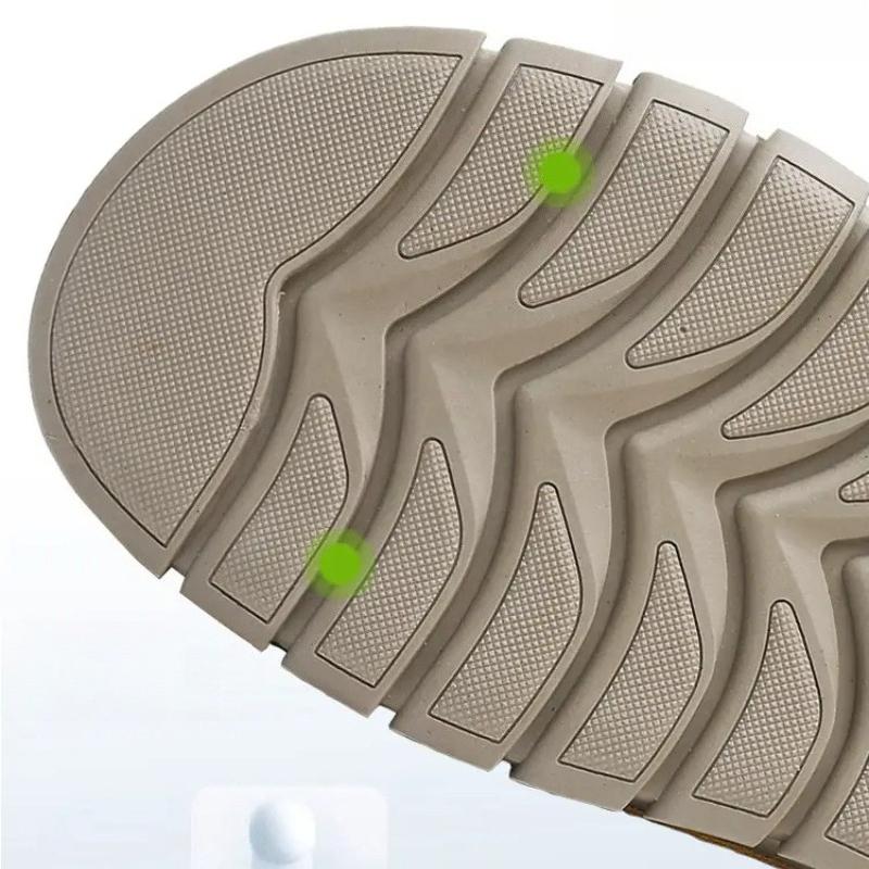 Men Sandals New Elastic Band Leather Hollow Breathable Comfortable Lightweight Summer Outdoor Beach Walking Sandals for Teen