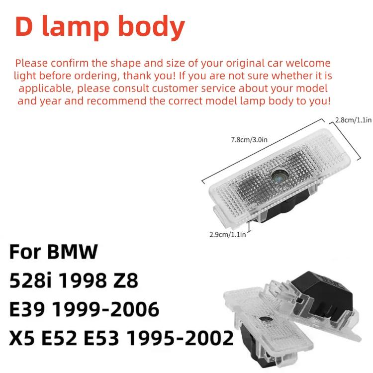 gnhct10 2pcs car door LED high-definition welcome lamp projection lamp is suitable for BMW original standard LOVE M floor lamp.