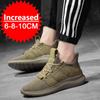 Fashion Men's Elevator Shoes Height Increase Sneakers Shoes for Men 10cm Sports Casual Shoes Invisible Inner Heightening 8cm Black Shoes