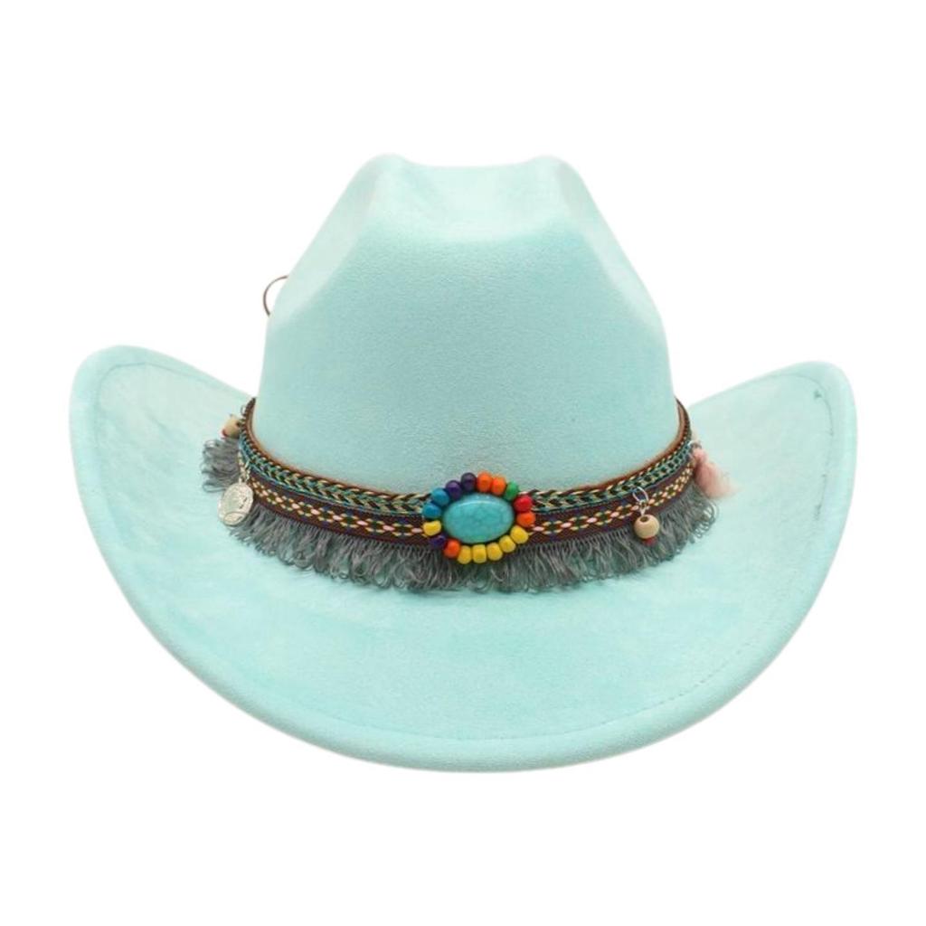 British Style Knight Performance Dance Performance Jazz Hat Ethnic Style Warped Edge Top Hat Travel Cowboy Hat