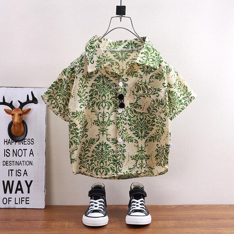 Children's Short Sleeve Summer Shirt – Hong Kong Style Casual Boys' Top